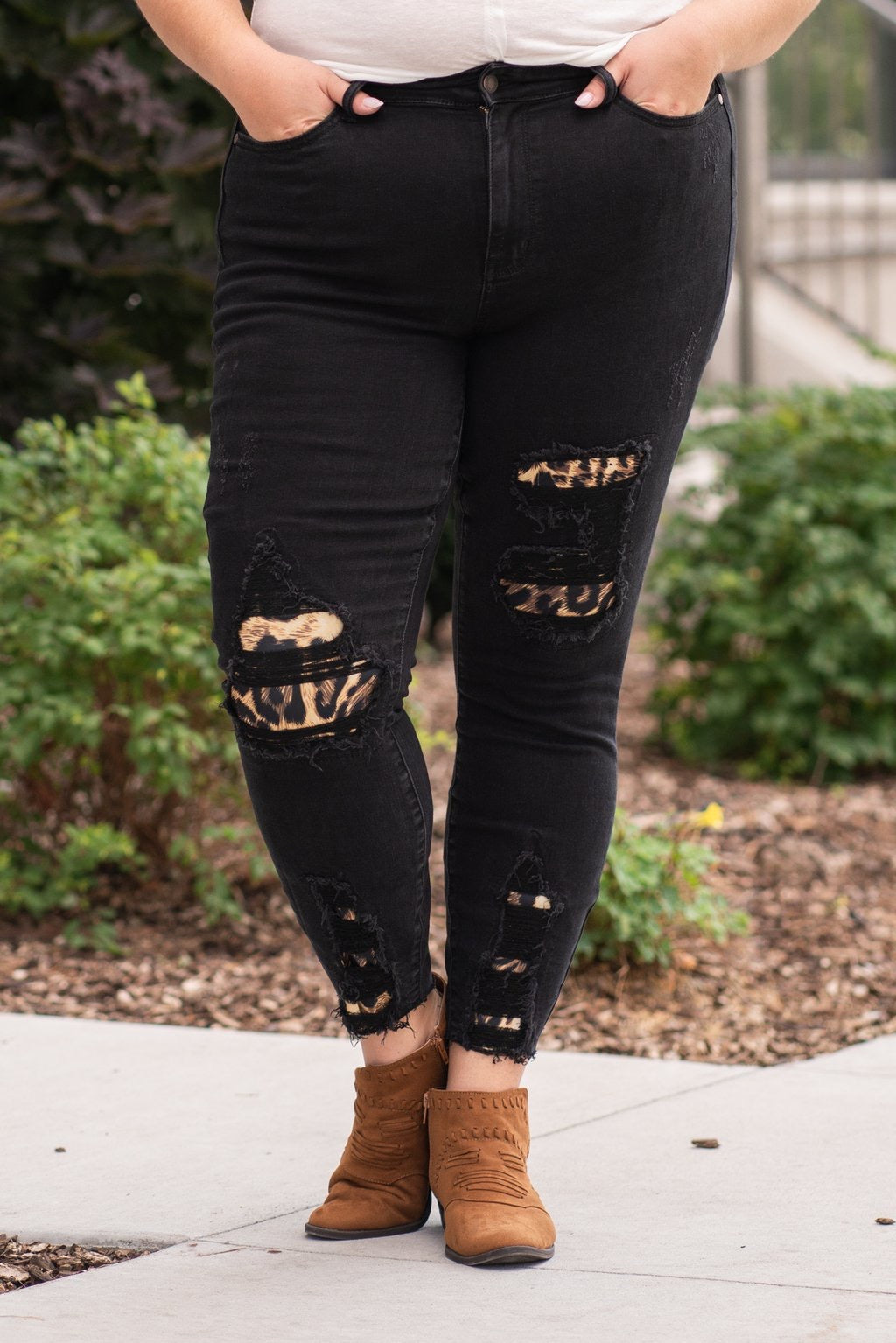 Becka Leopard Patch Jeans