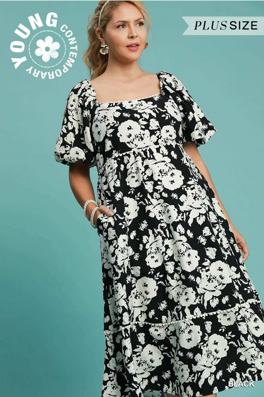 Lynn’s Floral Print Midi Dress
