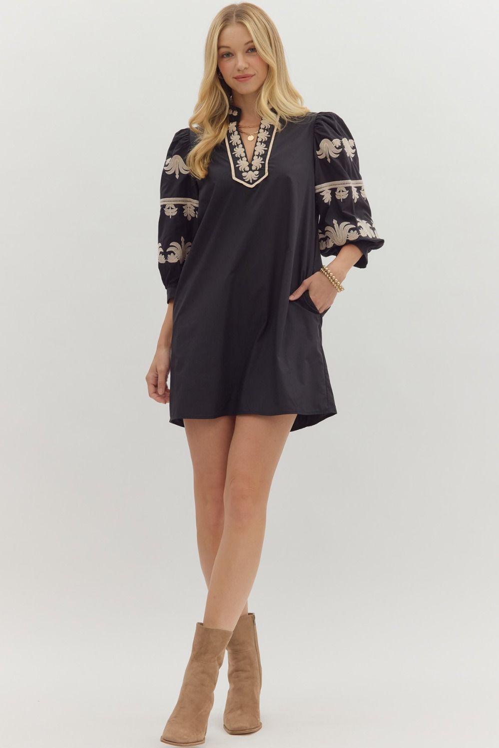 Ariana Embroidered Dress
