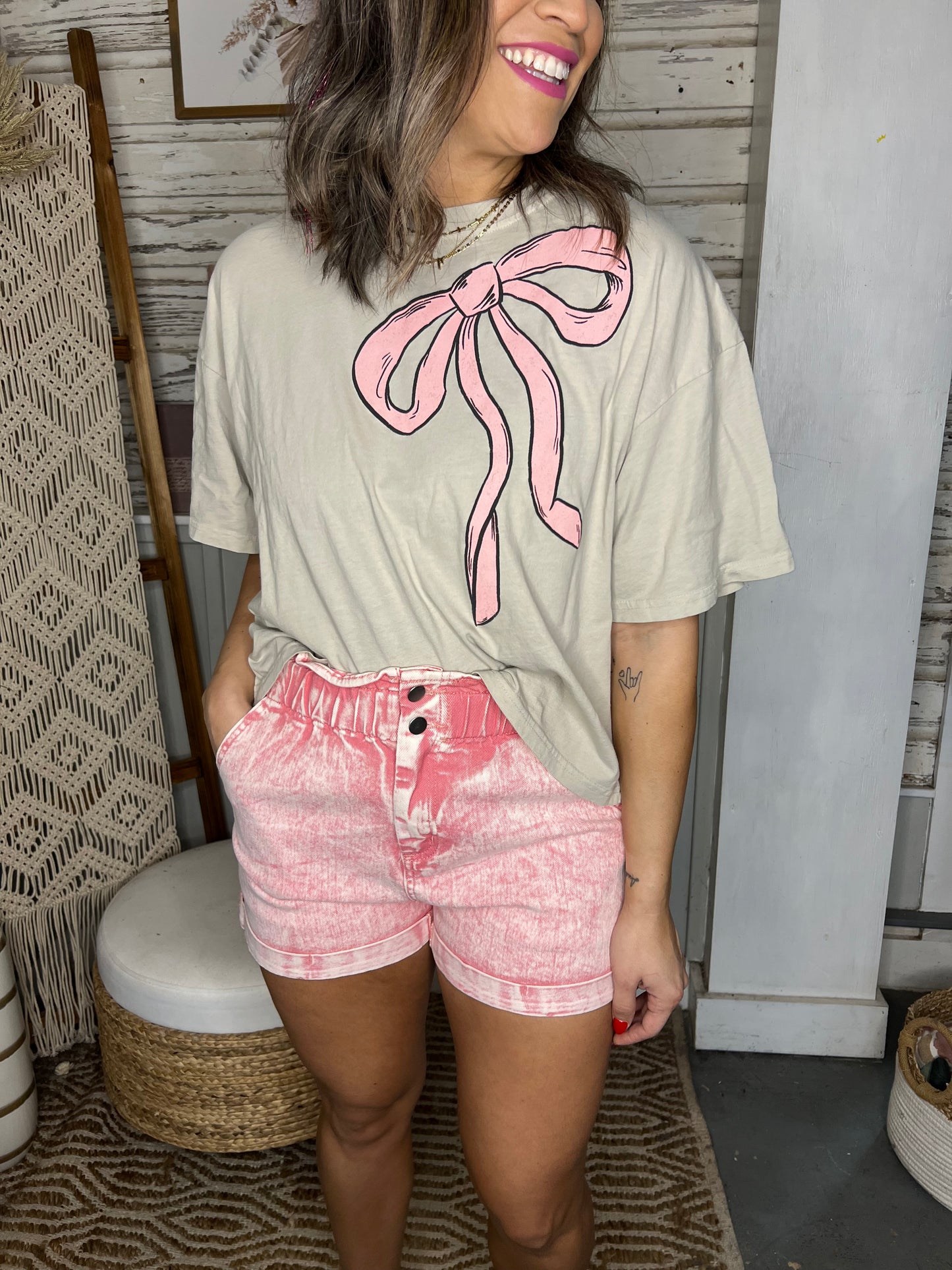 Mackenzi Coquette Bow Tee