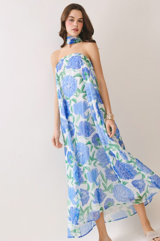 Eden Blue Floral Dress