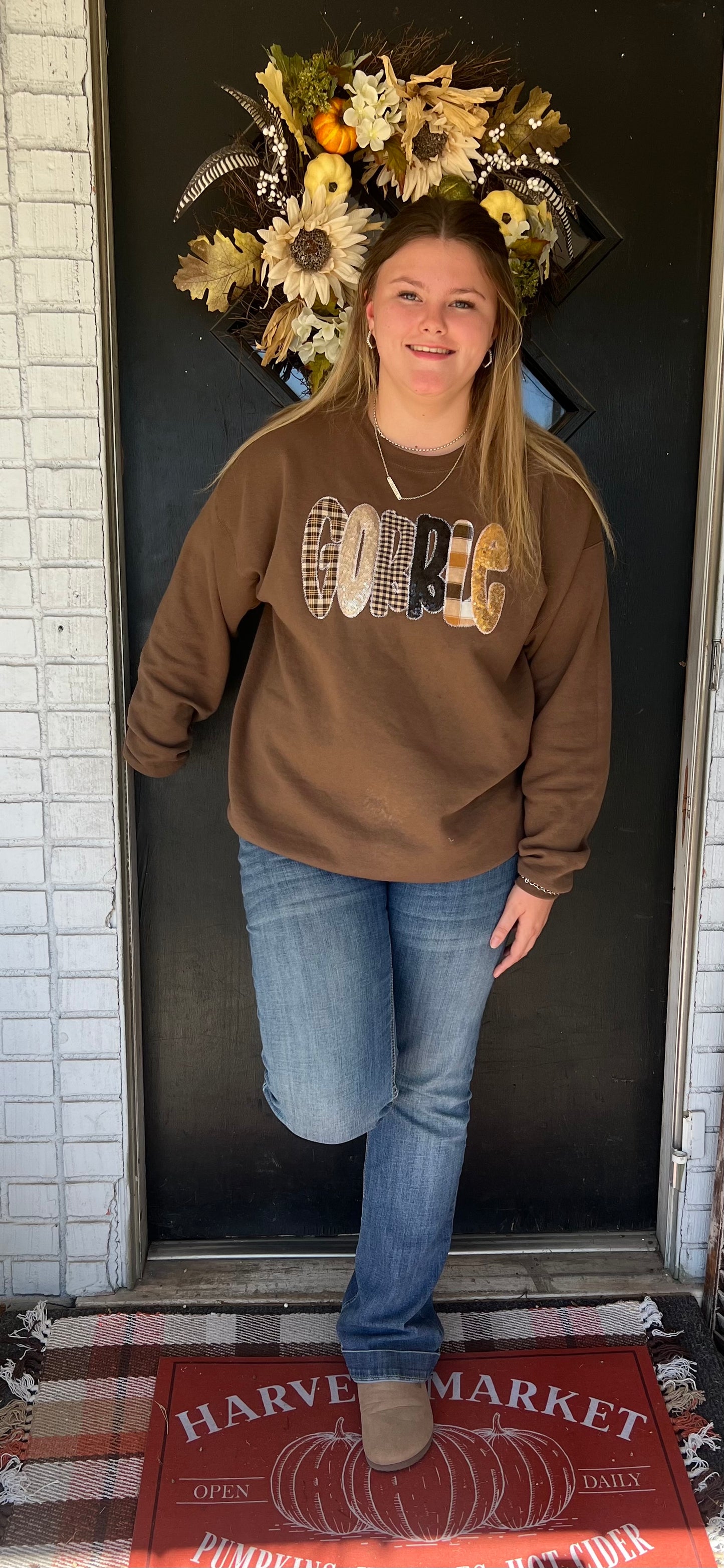 Gobble Patch Work Crewneck