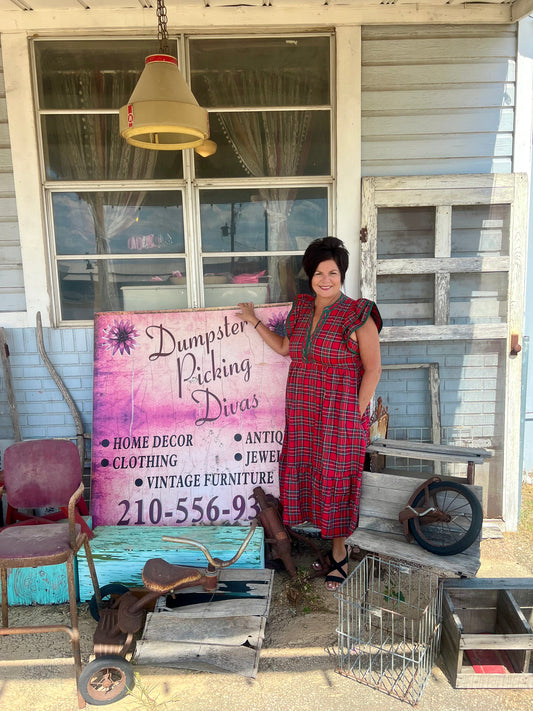 Joy Plaid Christmas Dress