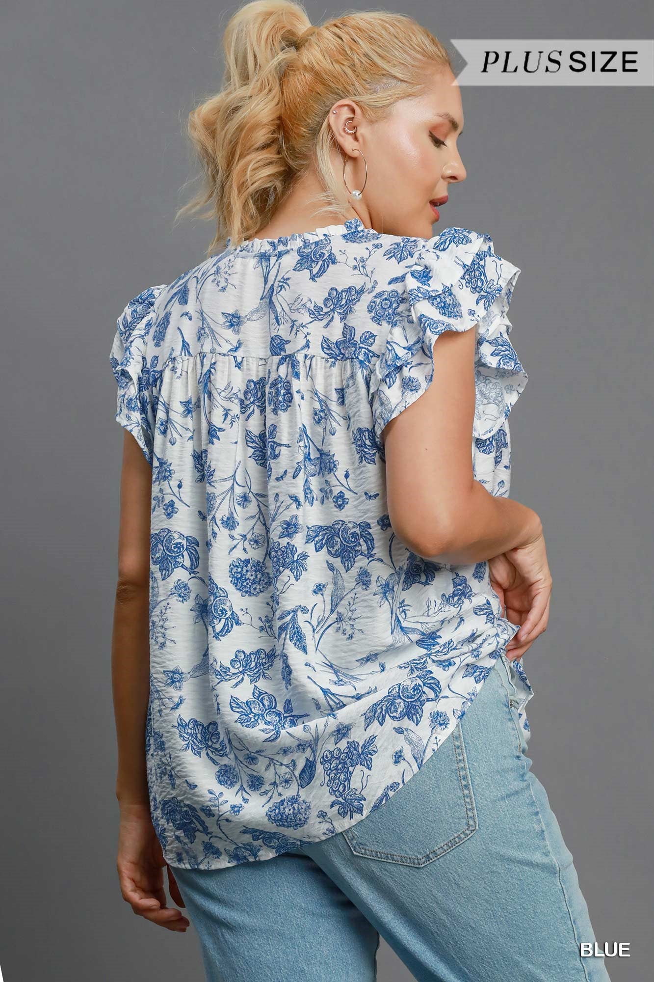 Abby Floral Curvy Top