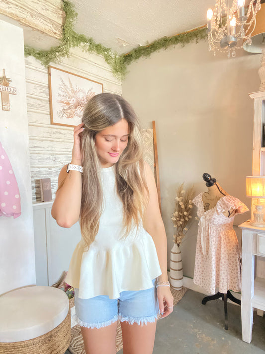 Tara Peplum Top