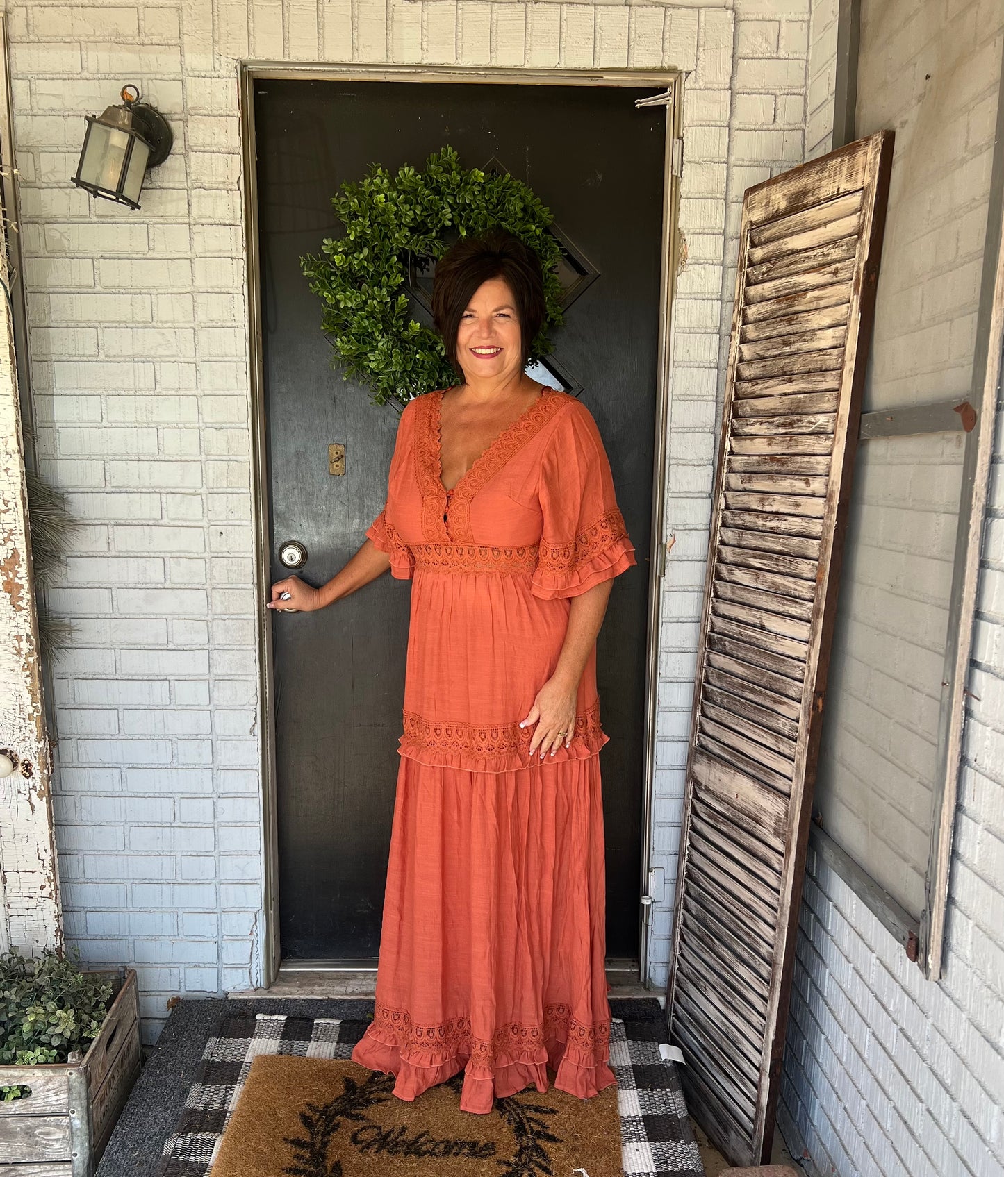 Autumn Lace Maxi Dress