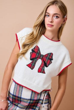 Holiday Bow Sweater Blouse
