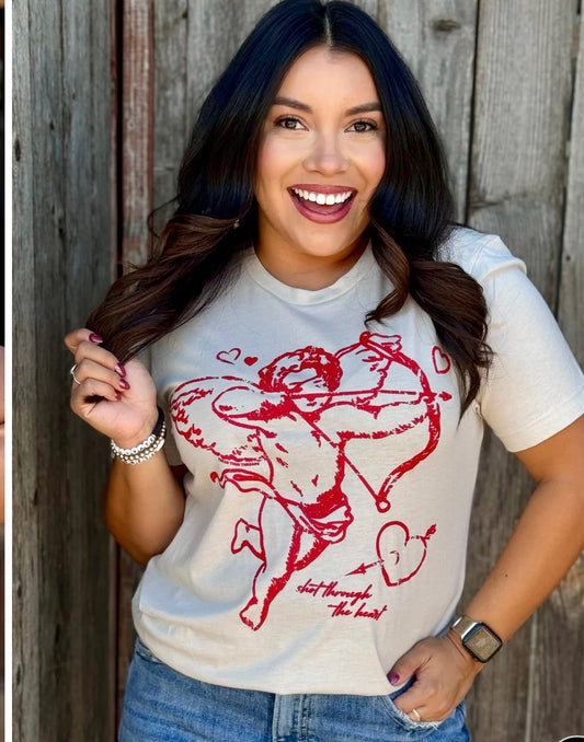 Cupid Shot Through The Heart Tee