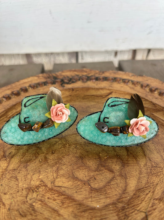 Turquoise Hat Freshie Vent Clips