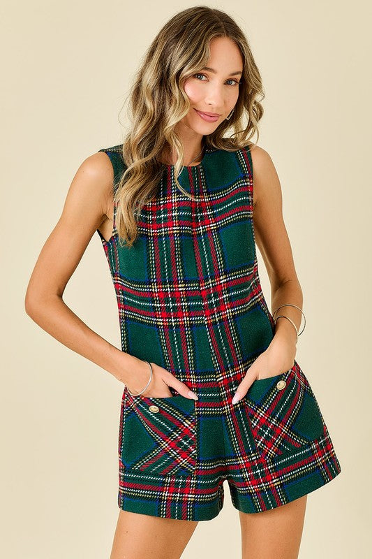 Carol’s Plaid Romper