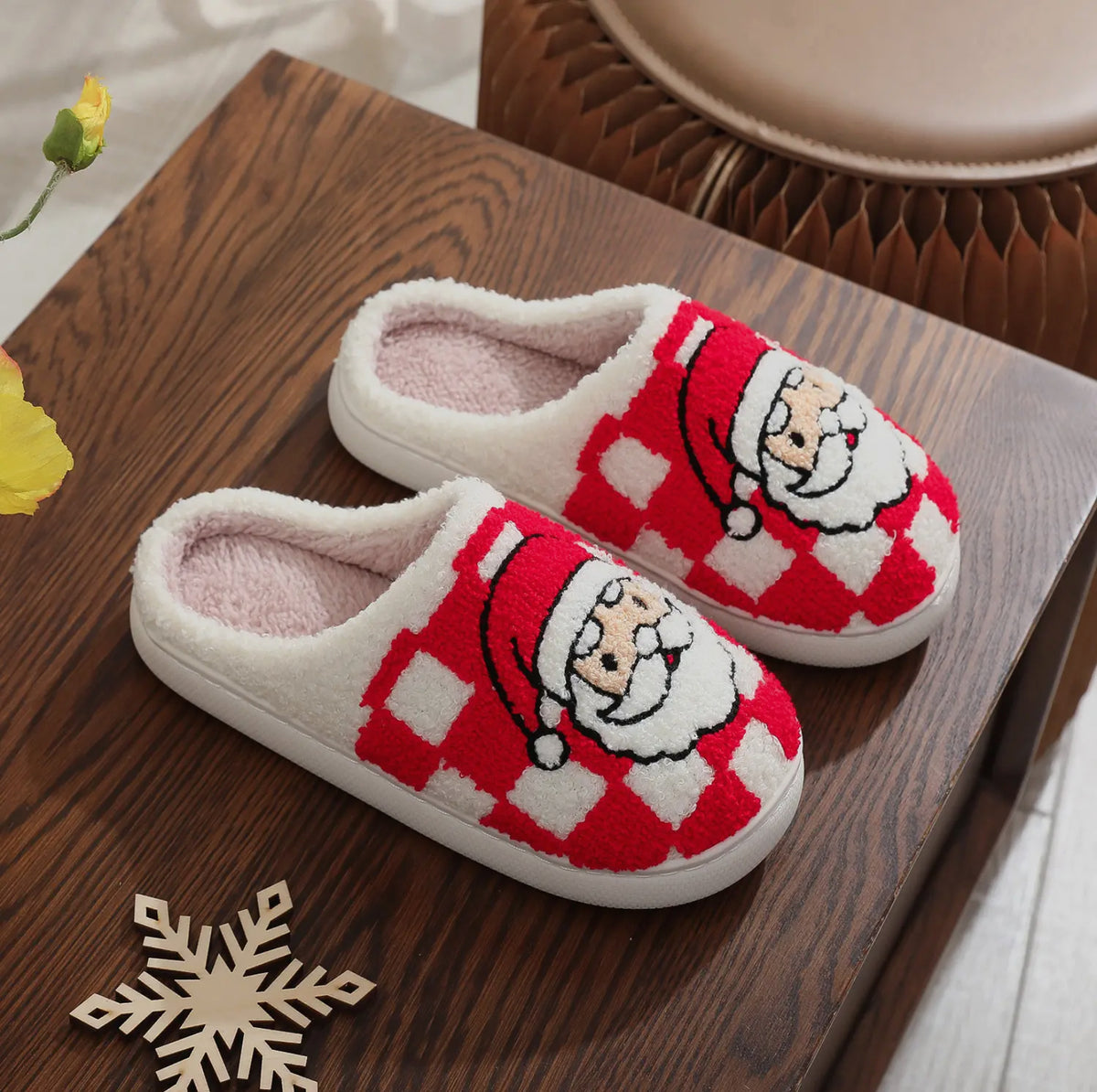 Santa Plaid Slippers