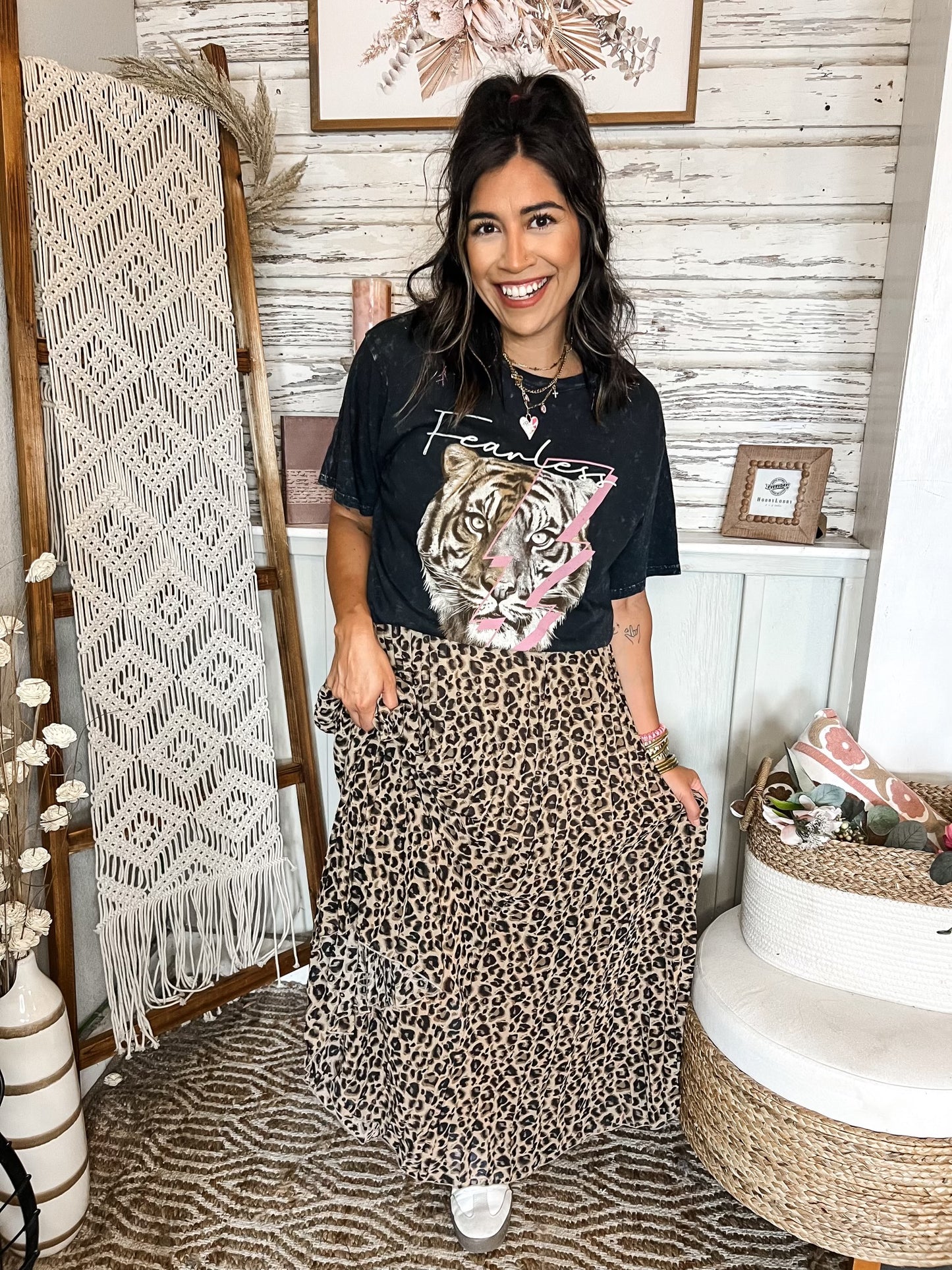 Leopard Maxi Skirt