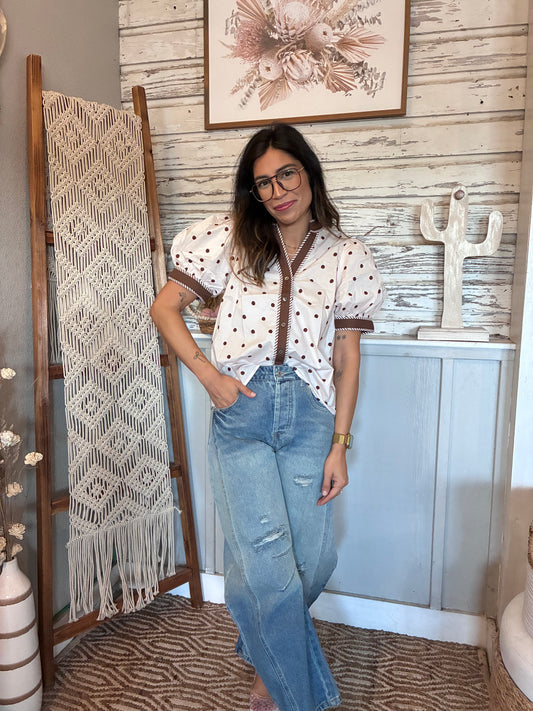 Chloe Polka Dot Top