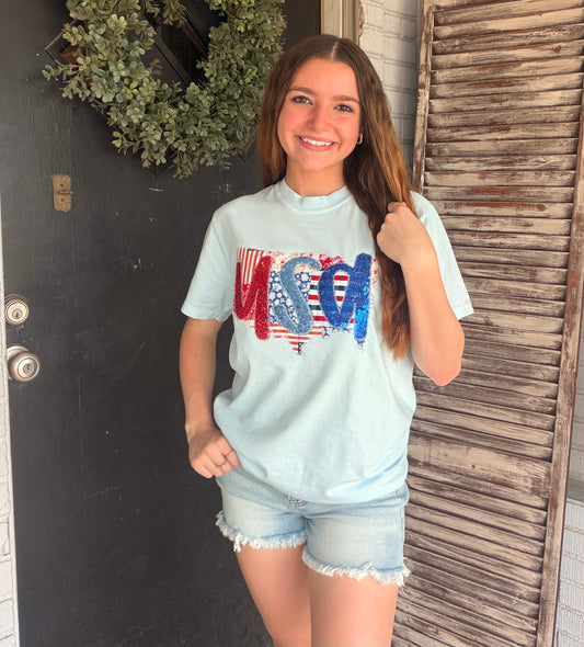 USA Patchwork Tee
