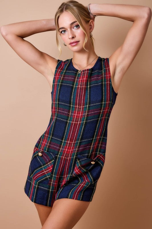 Tweed Christmas Romper