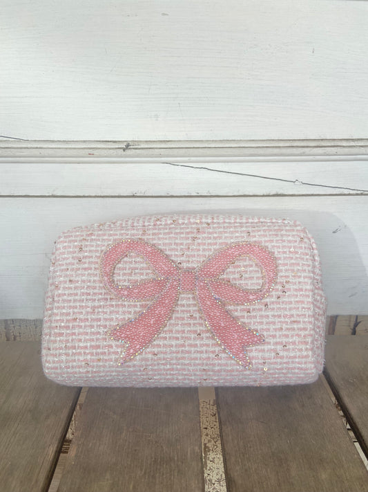 Coquette Pearl Makeup Bag