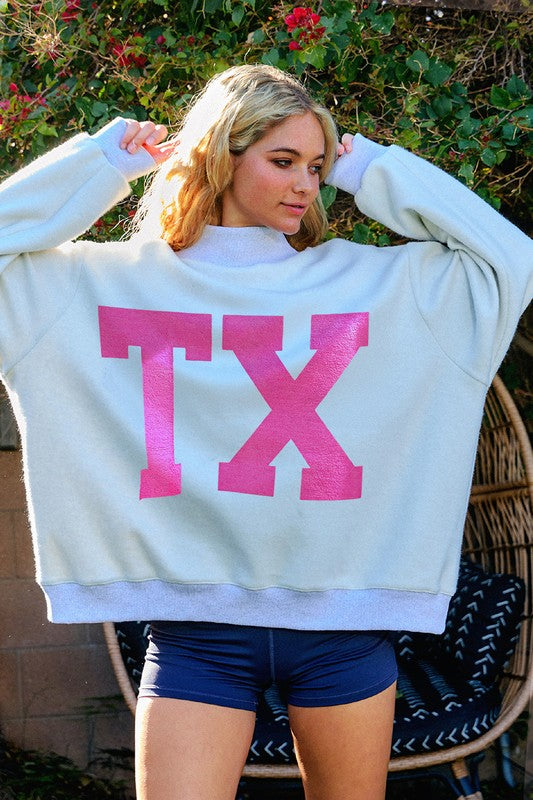 Reversible Texas Mock Neck