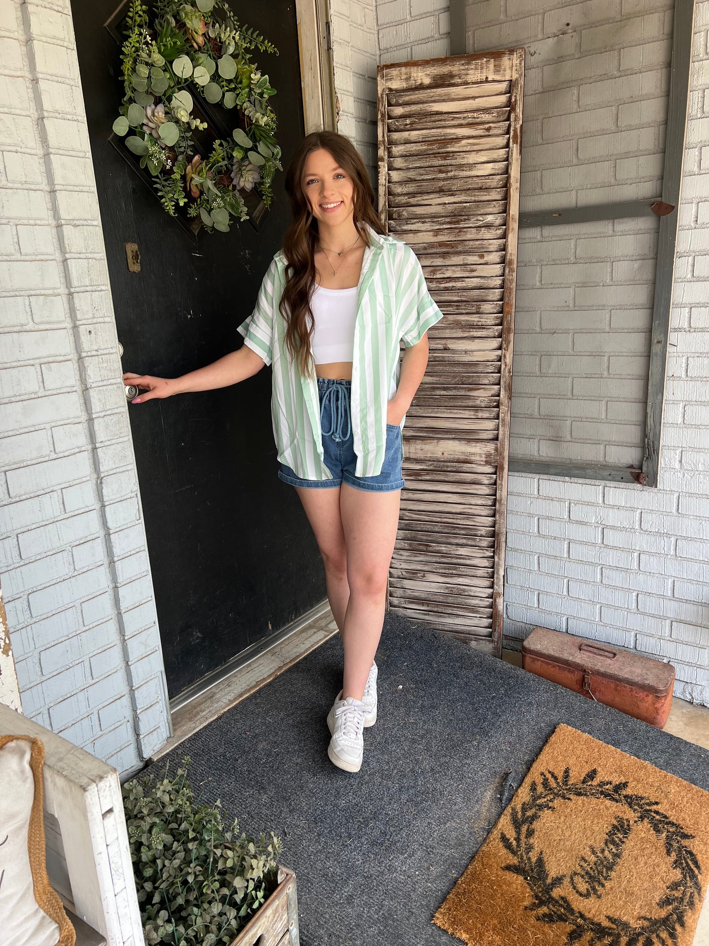 Maddie Striped Button Up