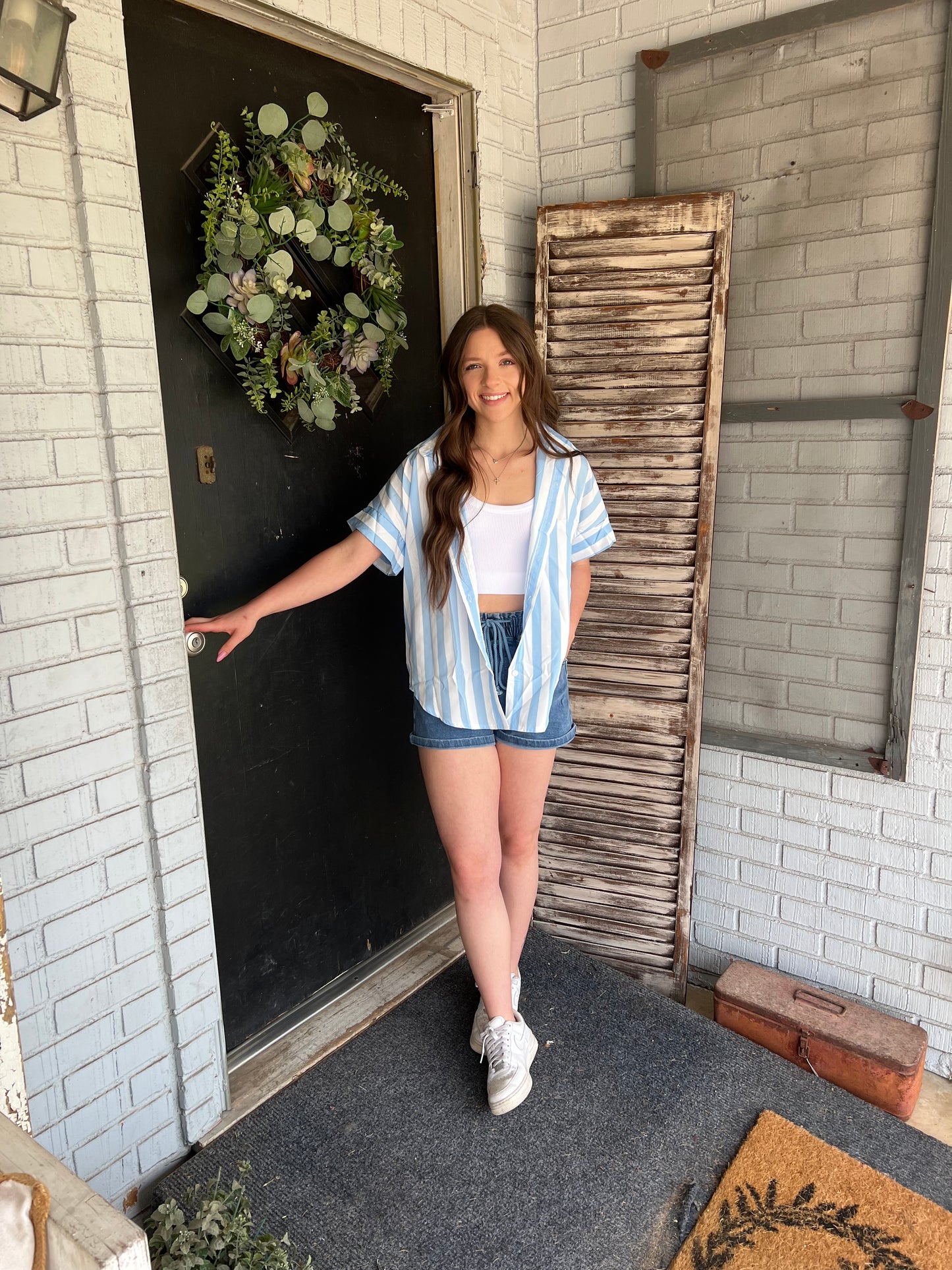 Maddie Striped Button Up