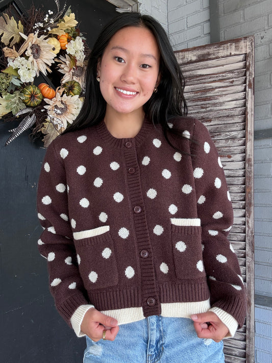 Elena Polka Dot Cardigan
