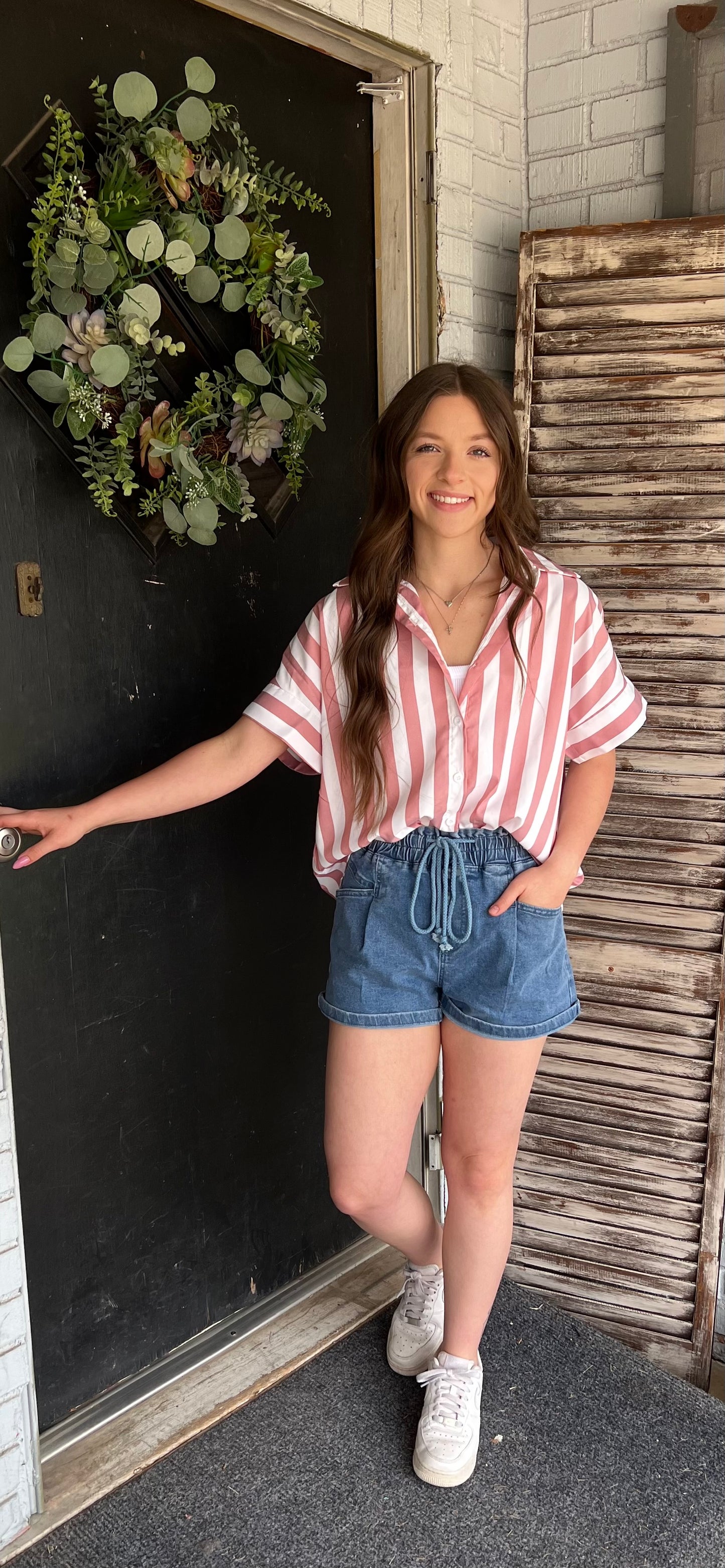 Maddie Striped Button Up