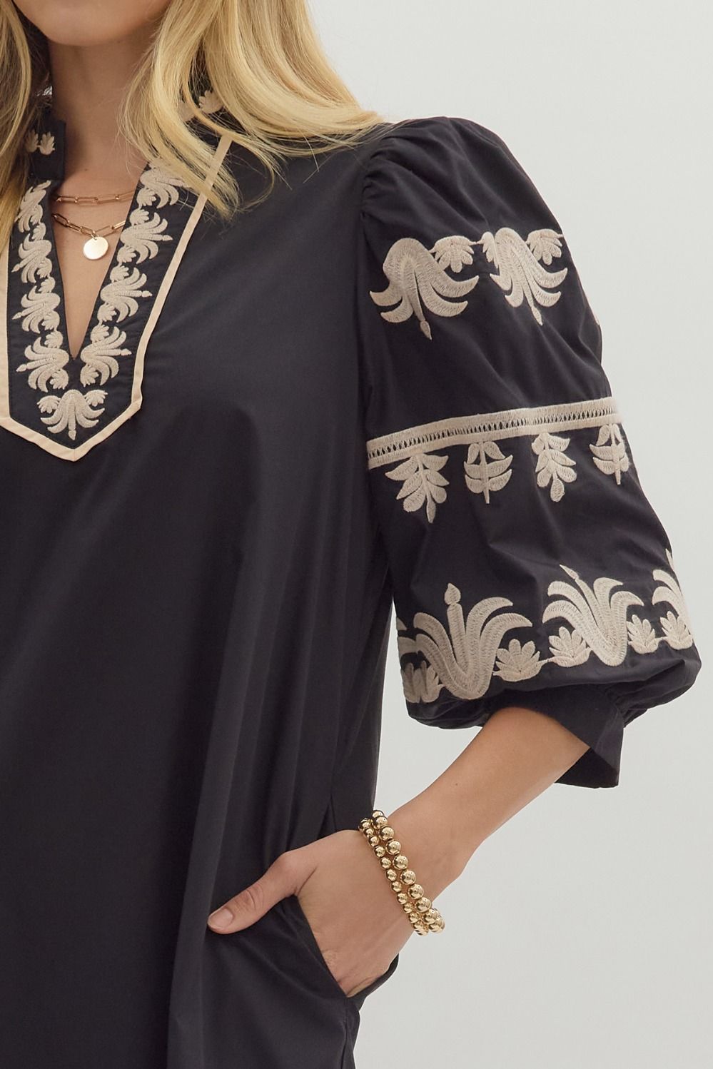Ariana Embroidered Dress