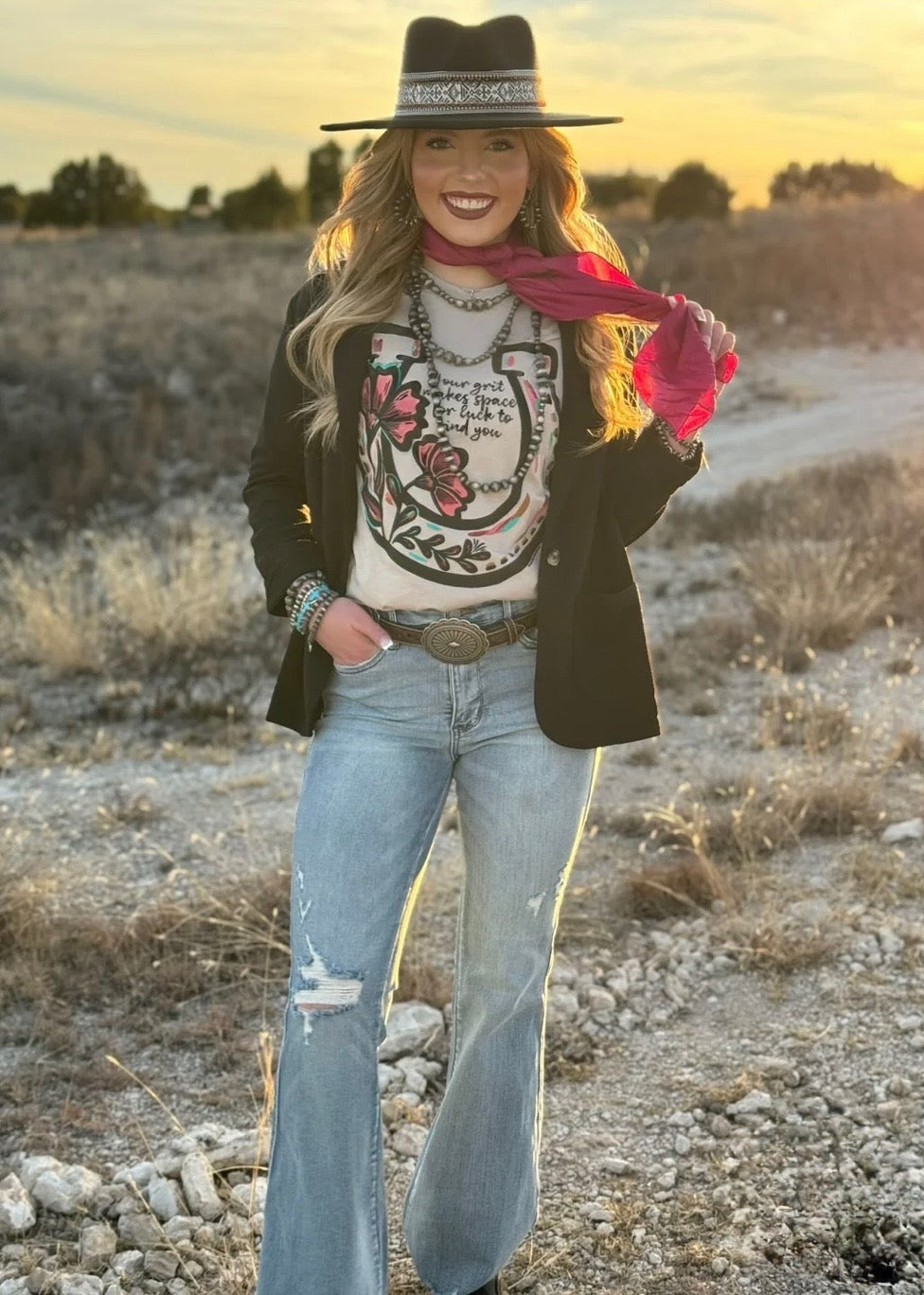 Horseshoe Western Tee