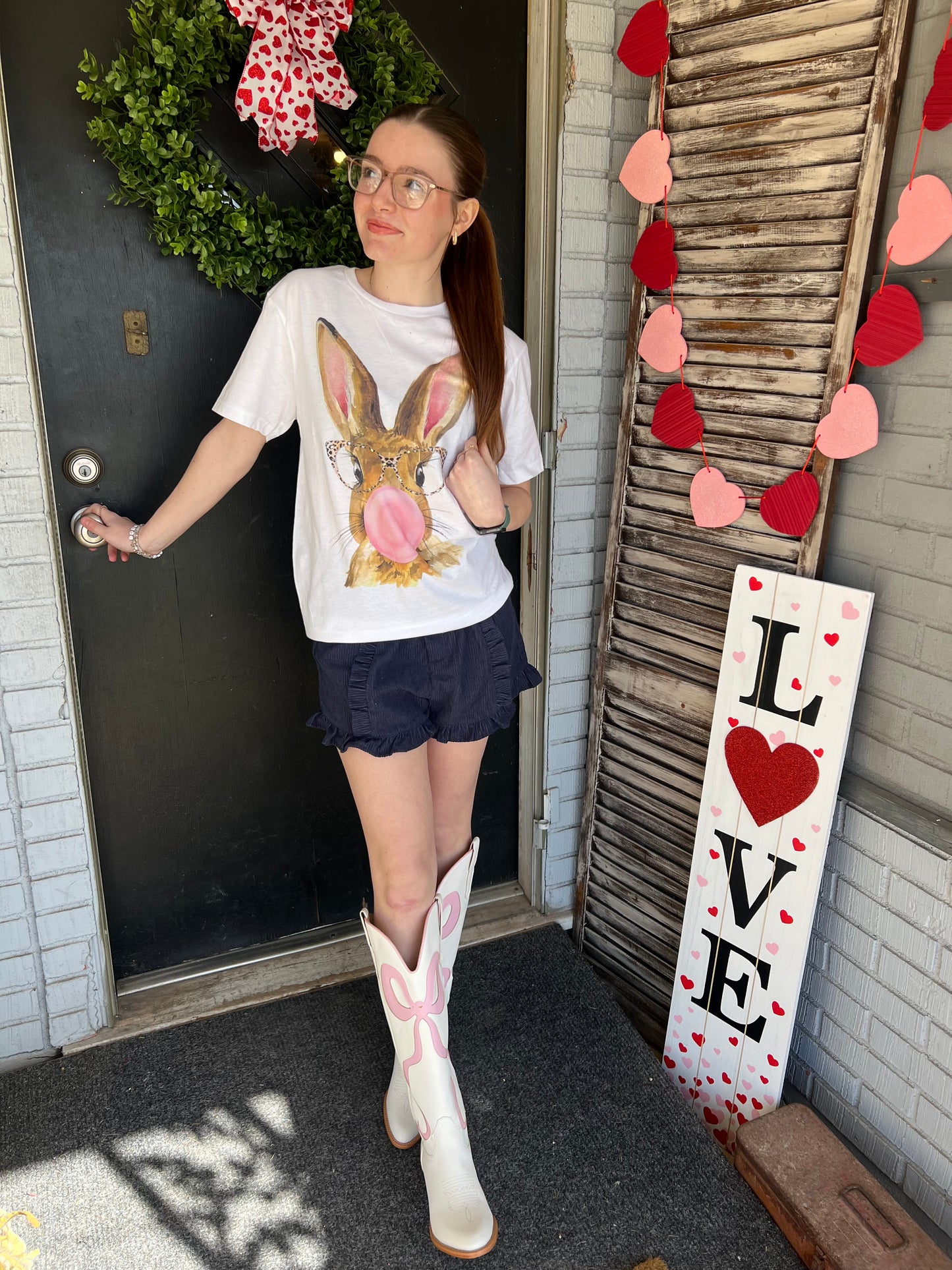 Bunny With Glasses Tee