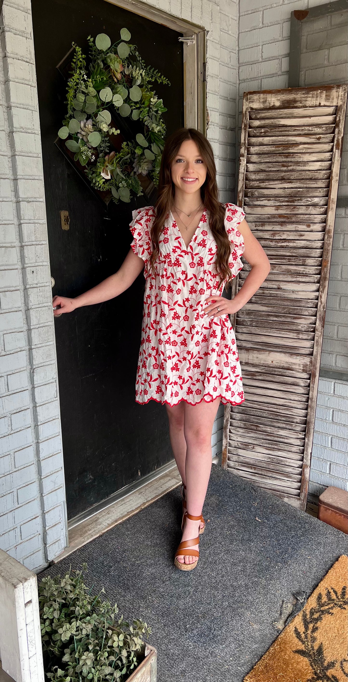 Maggie Embroidered Mini Dress