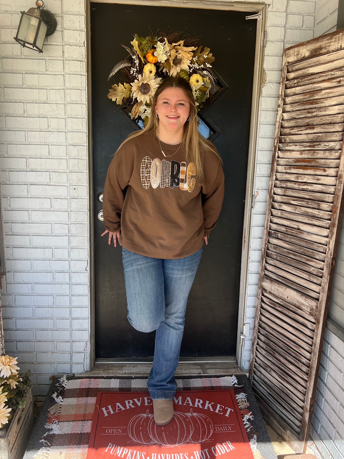 Gobble Patch Work Crewneck