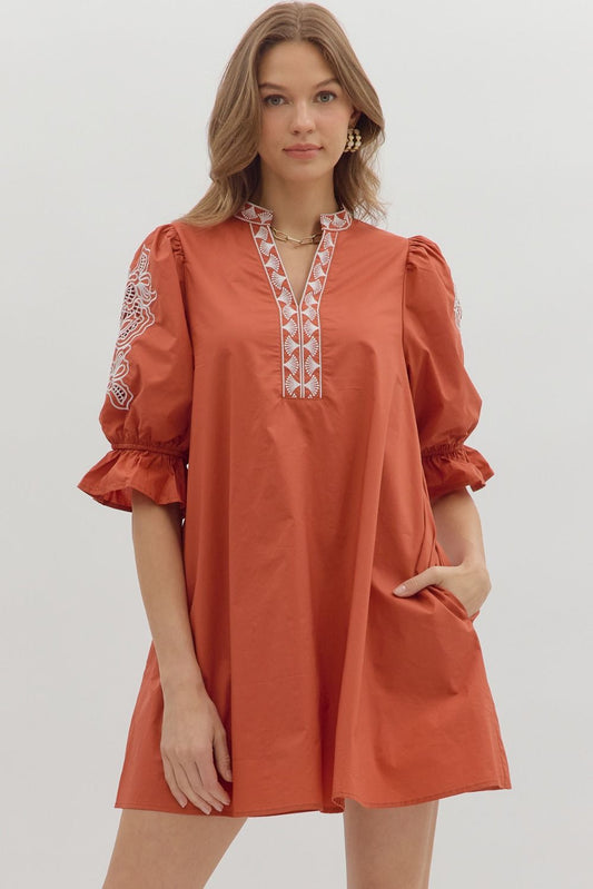 Autumn Embroidered Dress