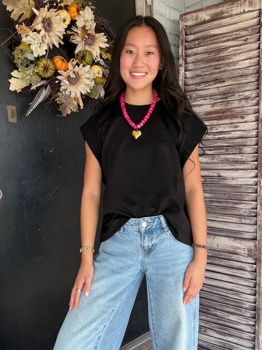 Megan half sleeve top