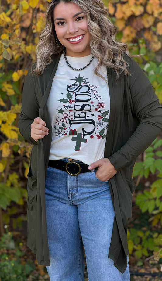 Jesus Christmas Tree Tee