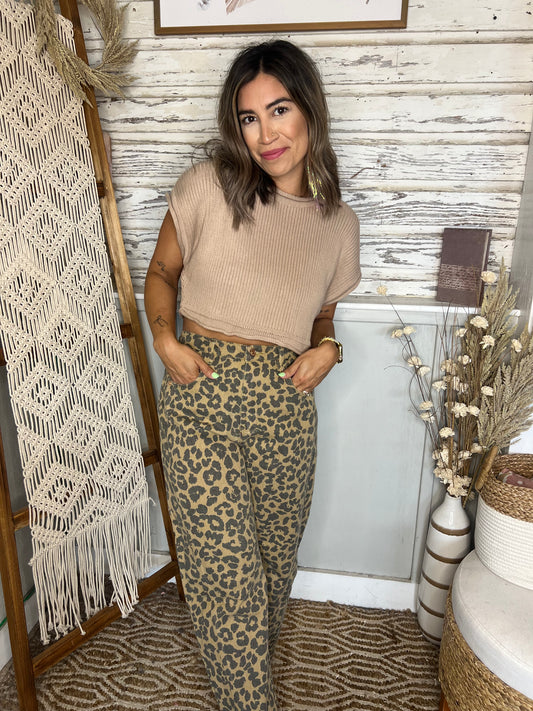 Haylee Cropped Ribbed Knit Top