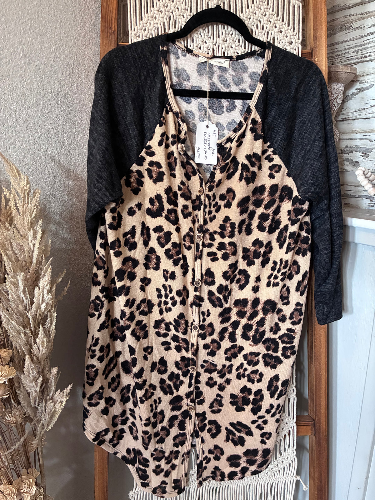 Alex Leopard Button Down