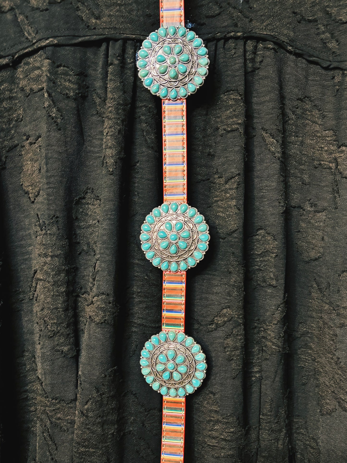 Turquoise Bloom Concho Belt