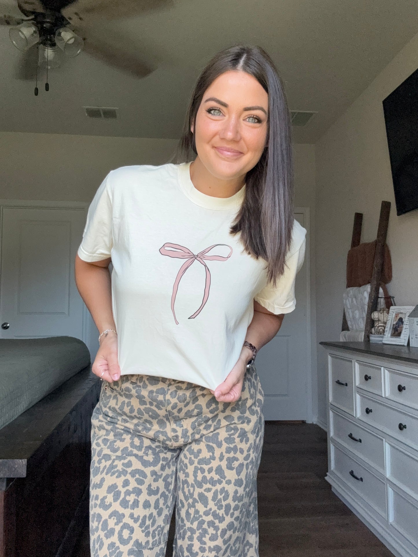She is Clothed Bow Tee