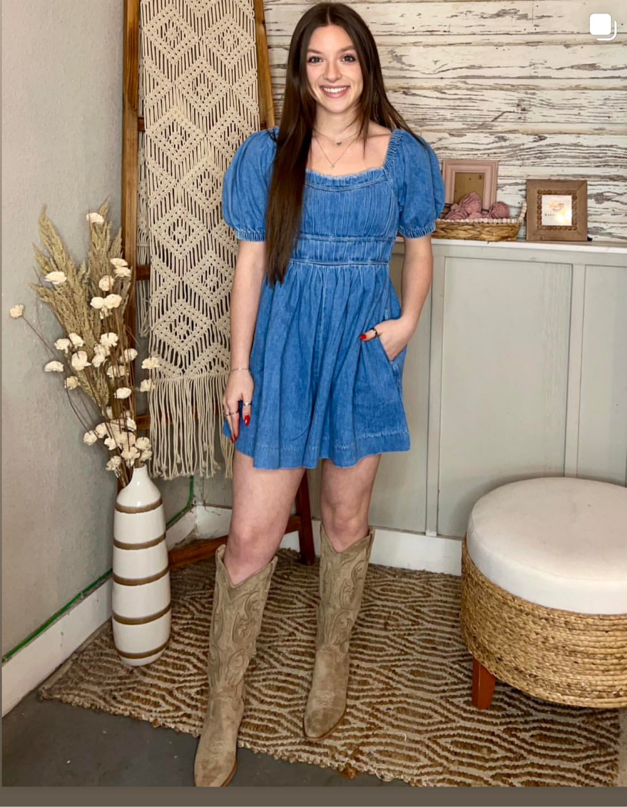 Lucy Denim Romper