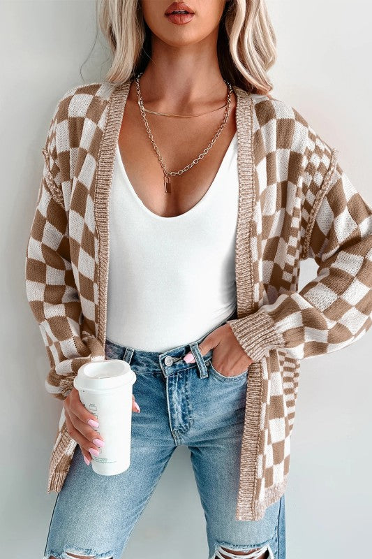 Sally Checkered Cardigan