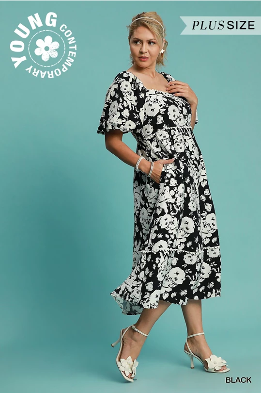 Lynn’s Floral Print Midi Dress