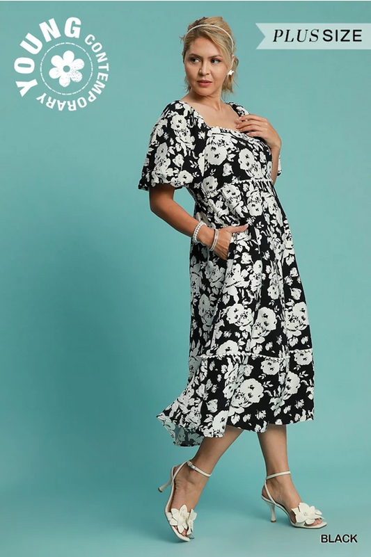 Lynn’s Floral Print Midi Dress