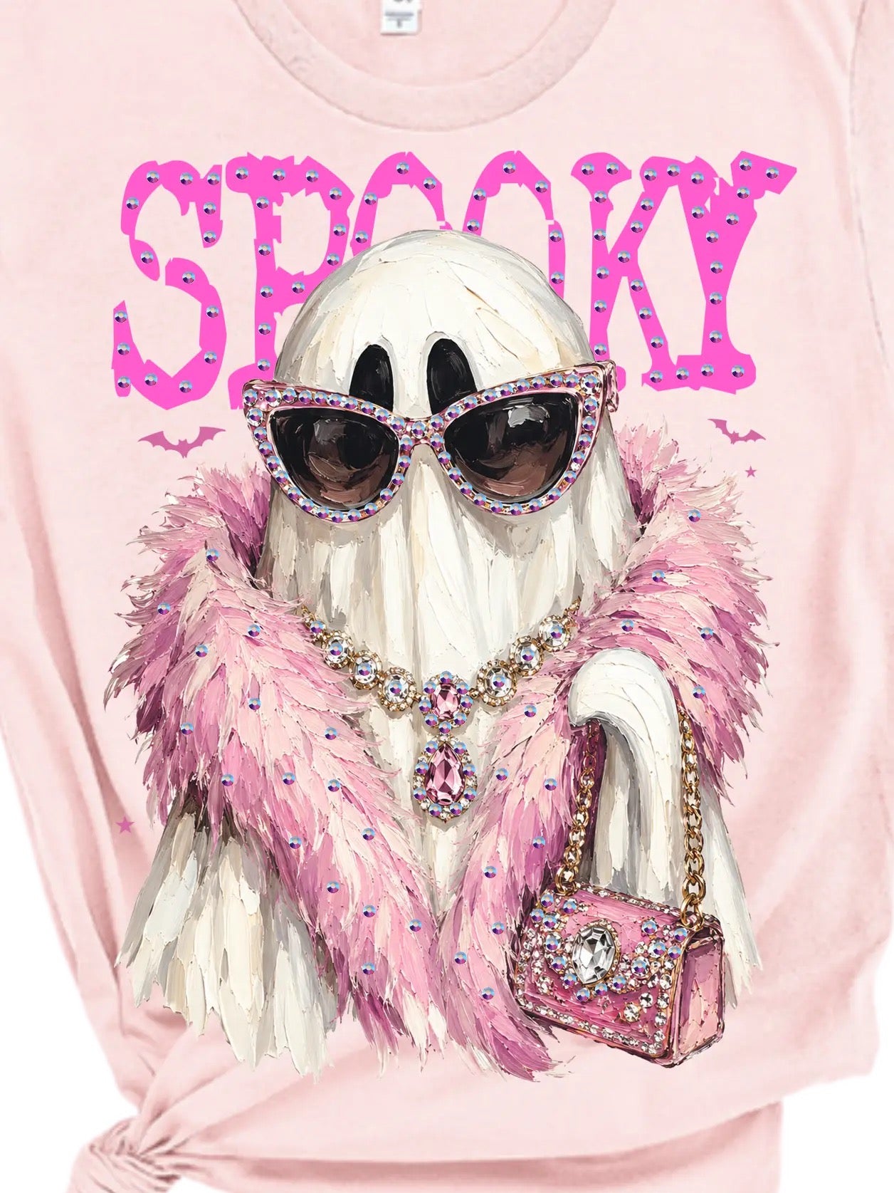 Bling Spooky Ghost tee