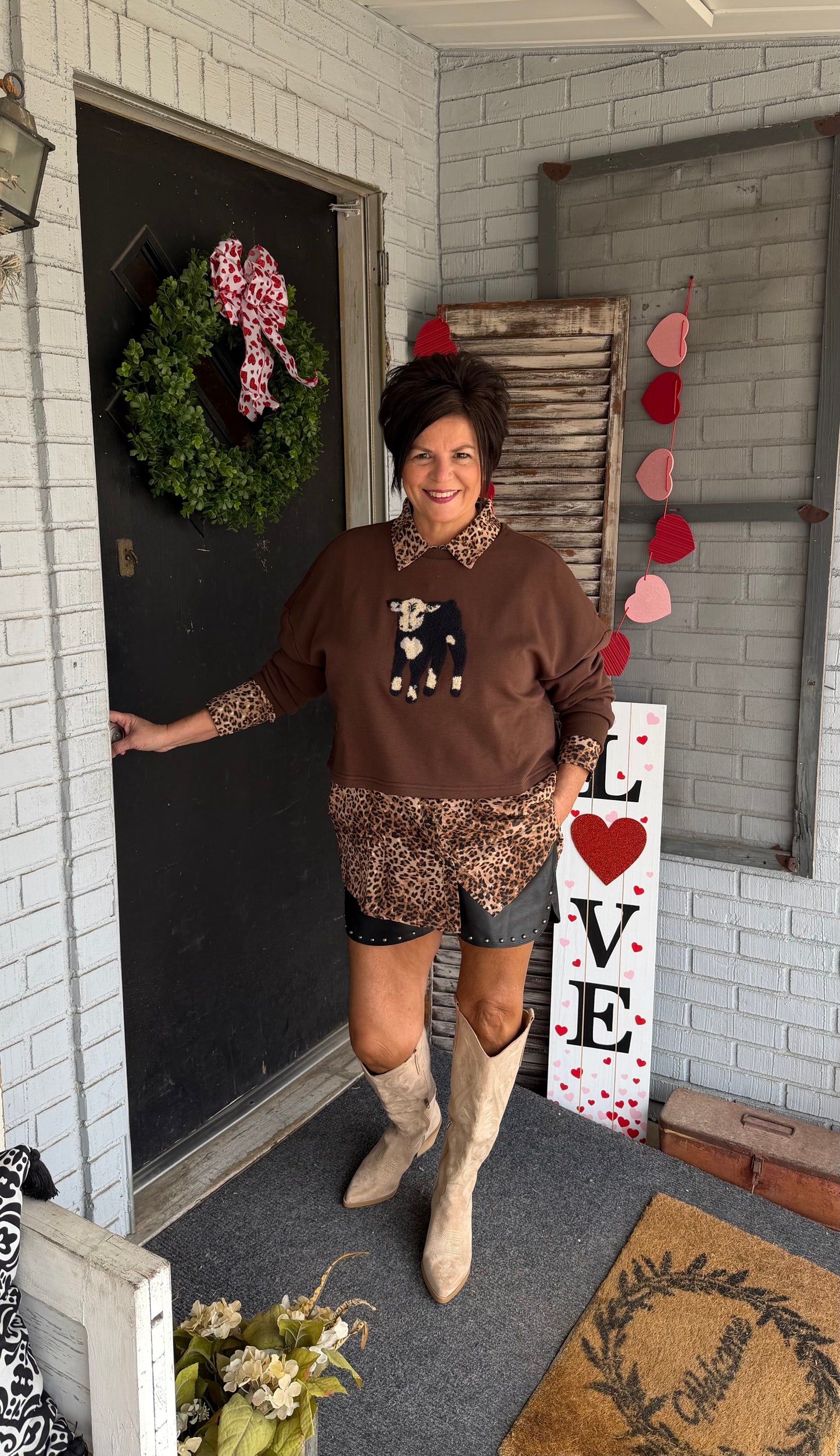 Lainey Leopard Print Blouse