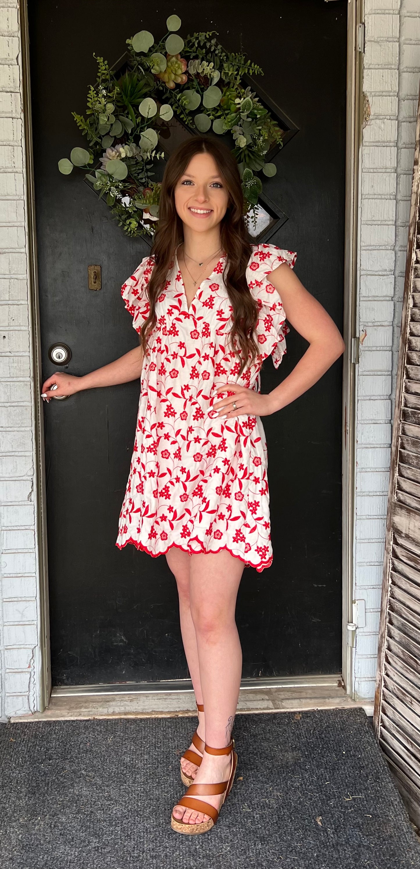 Maggie Embroidered Mini Dress