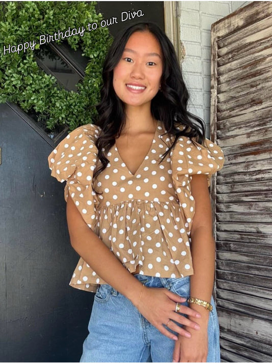 Ella Polka Dot Top