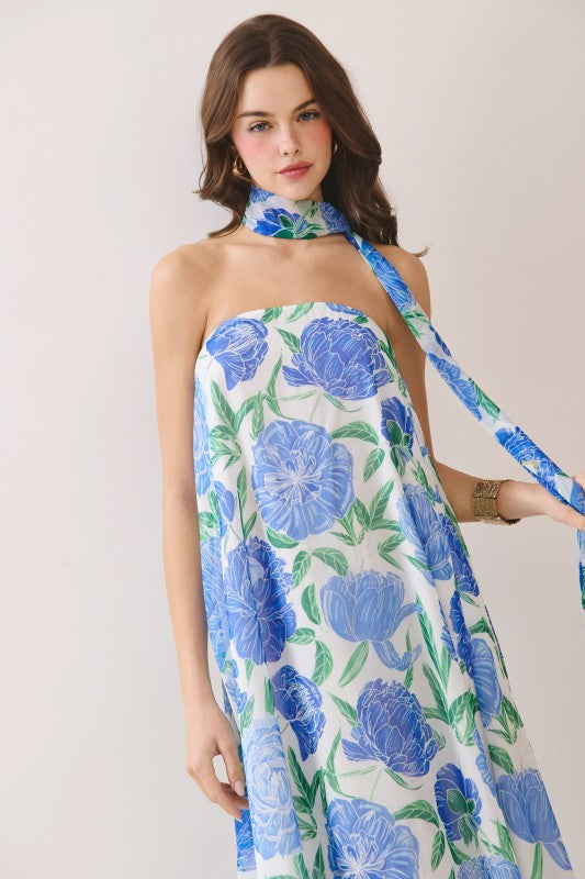 Eden Blue Floral Dress