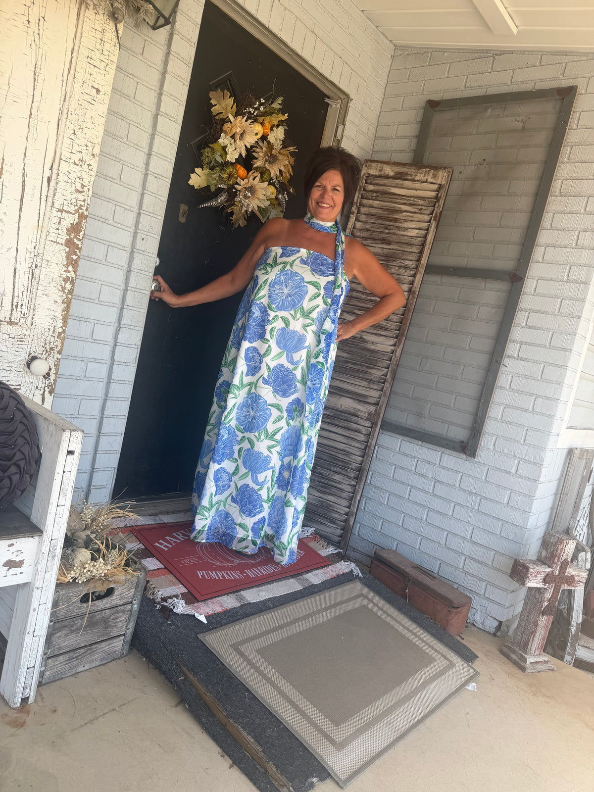 Eden Blue Floral Dress