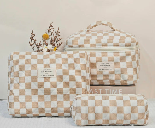 Checkered Bag Set