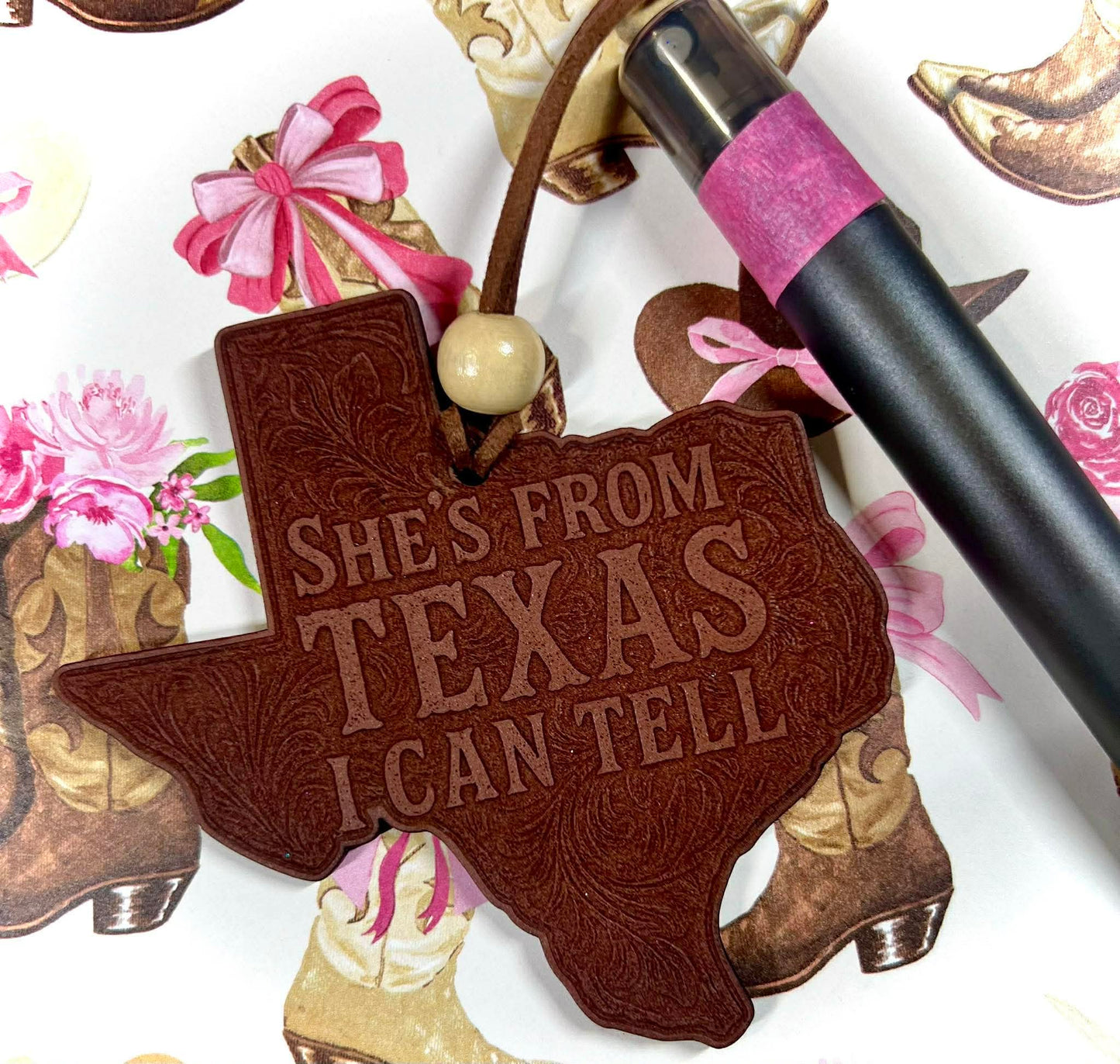 She’s From Texas Leather Freshie Set