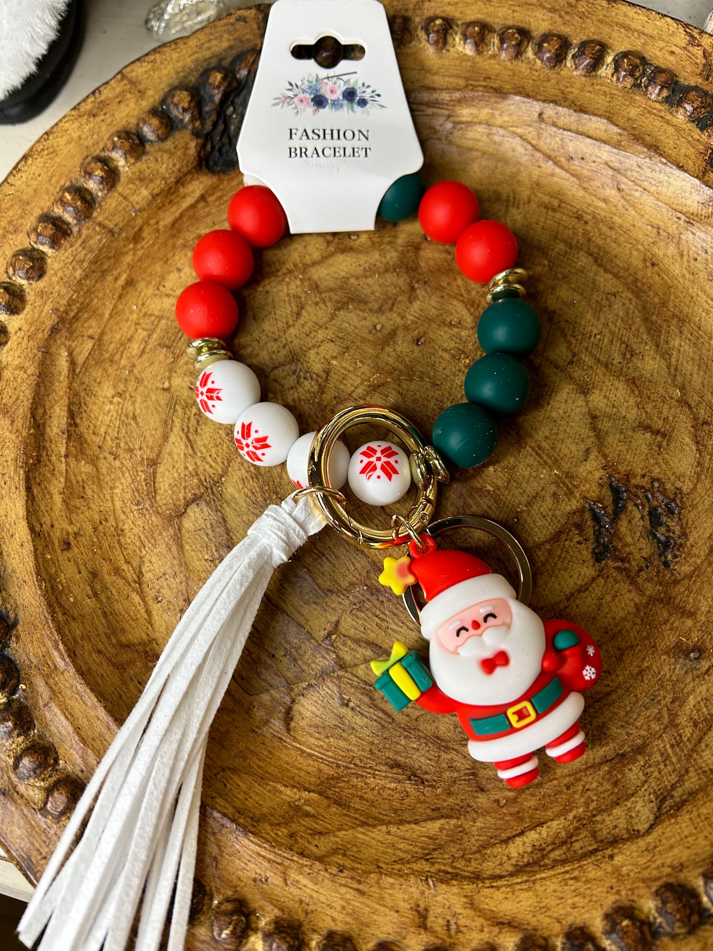 Christmas Wristlet Keychains